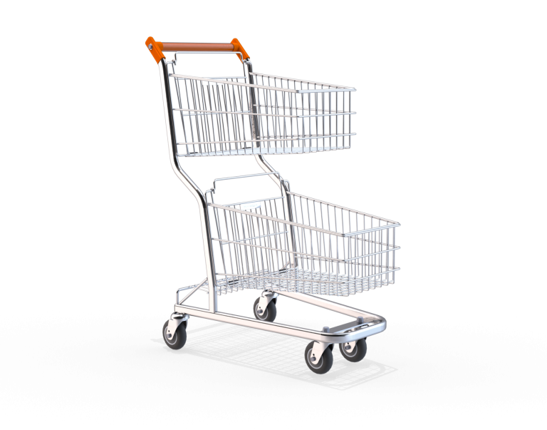 Carrinho de Compras 90L Duplo