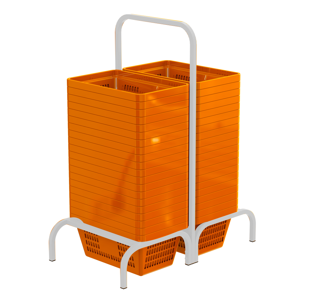 Suporte Duplo para Cesta de Compra