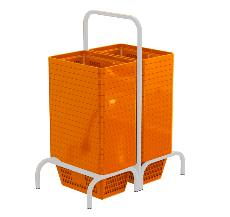 Suporte Duplo para Cesta de Compra