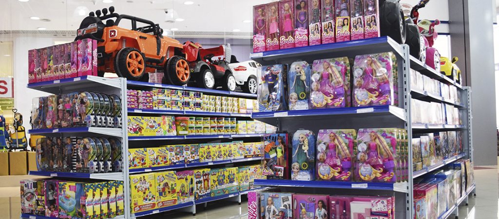 Gôndolas para Loja de Brinquedos